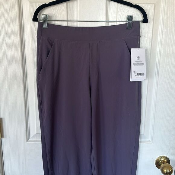 Athleta Brooklyn Mid Rise Ankle Pants High Waist Tapered Leg Women Purple Size 6 - Picture 3 of 5